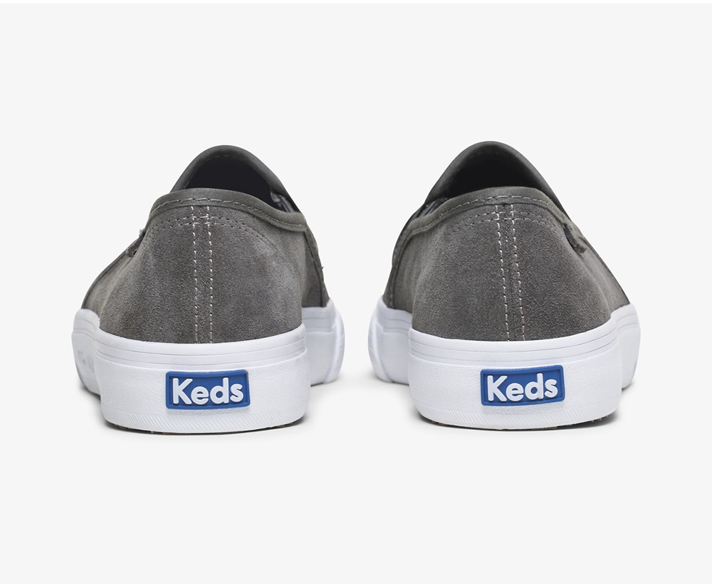 Slip Ons Keds Mujer Gris - Double Decker Suede - 248-BMDNRO